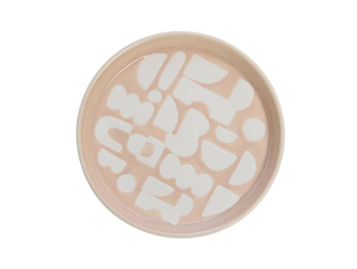 Lot de 6 assiettes à dessert beige en grès 20 cm