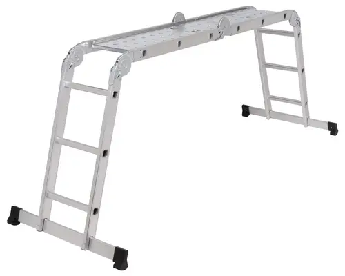 TOOLCRAFT TO-10104645 Aluminium Multifunktionsleiter klappbar Arbeitshöhe (max.): 4.3m Silber 15.7kg