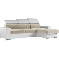 ECKSOFA FOX-L Beige/Weiß