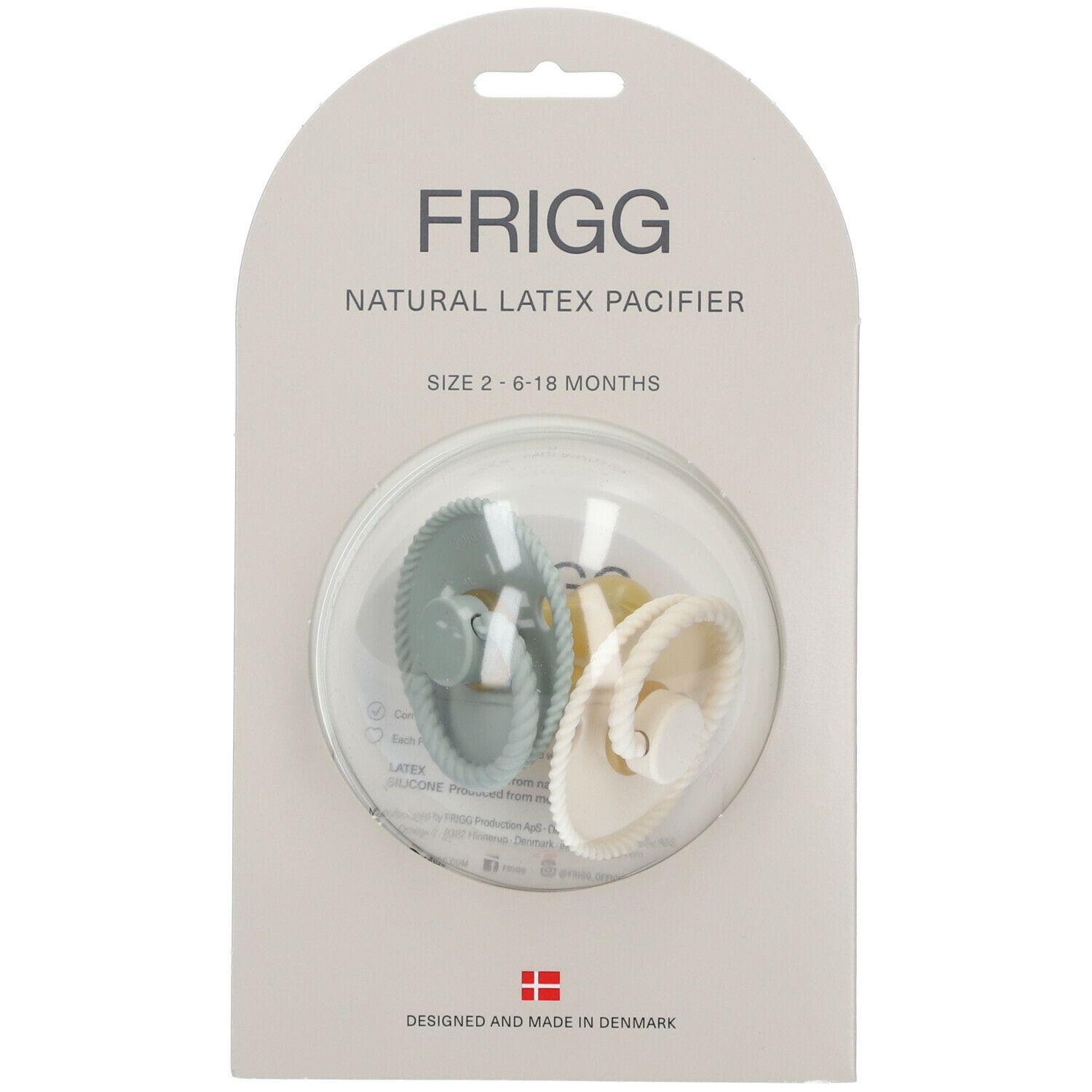 Frigg Fopspeen Rope Cream - Saga 6-18 Maanden 2 St Schnuller