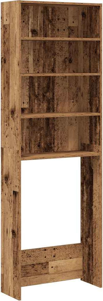 vidaXL wasmachineplank met houtlook, wandmontage, B/D/H: 64 x 24 x 190 cm