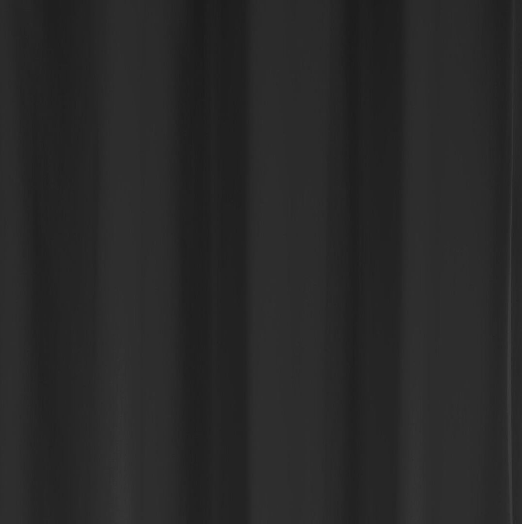 Fusion Sorbonne 100% Cotton Semi Sheer Curtain Pair Black Width 229 x Drop 183 cm