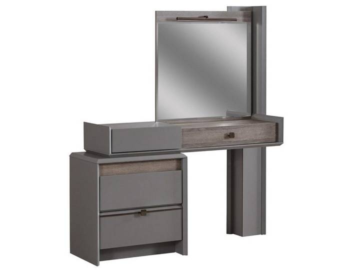 Xlmoebel Schminktisch Grauer Konsolentisch aus hochwertigem Material für elegantes Make-up (Schminktisch, 1-St., Schminktisch), Hergestellt in Europa