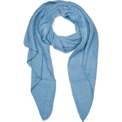 XXL-Schal STYLEBREAKER "Asymmetrischer unifarbener Web Schal", Damen, blau (hellblau), Obermaterial: 100% Viskose CV., Modisch, Modetücher