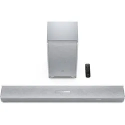 Sharp Speakers HT-SBW53121(SL) Q 3.1.2 Dolby Atmos/ DTS:X Soundbar with Wireless Subwoofer, Silver (182 W, 3.1.2 Kanal), Soundbar, Silber