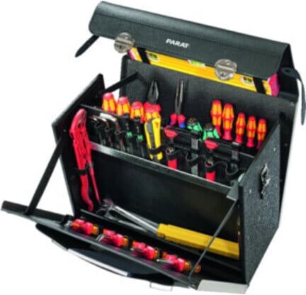 Parat Werkzeugtasche aus Rindleder mit HDPE-Boden, 460x210x340mm, 5471-031)
