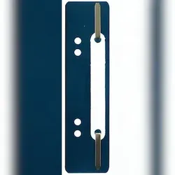 Exacompta 426007B 250x Einhängeheftstreifen aus PP mit Doppellochung, Deckleiste aus Kunststoff für Dokumente, DIN A4, 35x150mm - Dunkelblau