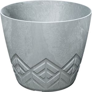 Prosperplast Übertopf Areco, grau, Ø 30 x 25 cm, aus Kunststoff, für innen & außen