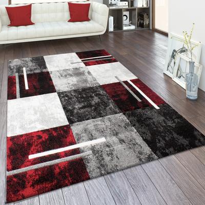 Paco Home Modern Designer Area Rug Checkered with Contour Cut