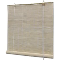 Helloshop26 - Rollo aus natürlichem Bambus 100 x 160 cm Sichtschutz Fenstervorhang