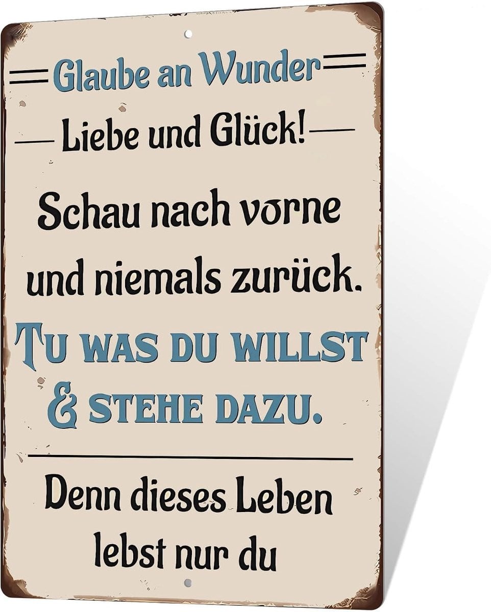 Geloof in Wonderen Metaal Wanddecoratie met Typografie voor Thuis