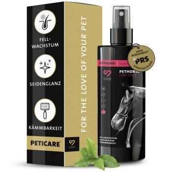 Peticare Fell-Pflege Spray für Pferde, Fellwachstum Seidenglanz Kämmbarkeit
