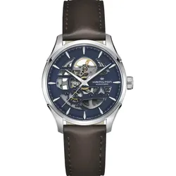 Hamilton Jazzmaster Skeleton Auto H42535541 - blau,teil-skelettiert,braun - 40mm