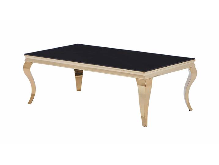 Couchtisch Glasplatte schwarz 115 x 65 cm - BELKA