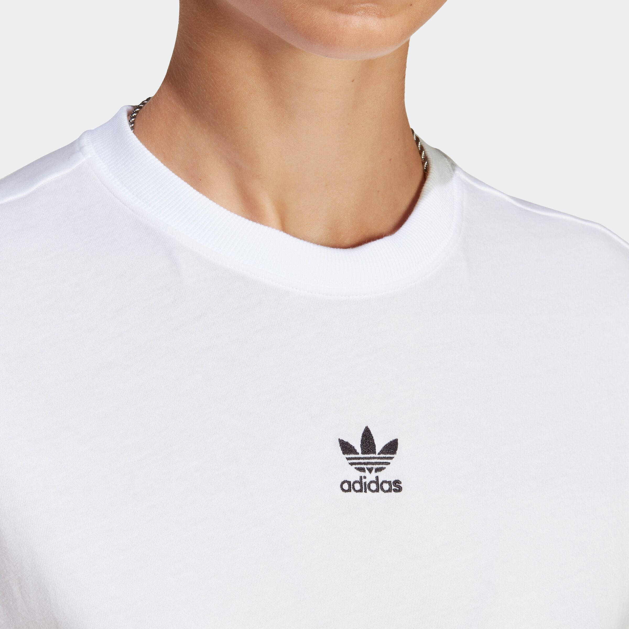 T-Shirt ADIDAS ORIGINALS "ADICOLOR ESSENTIALS REGULAR", Damen, Gr. L, weiß, Obermaterial: 100% Baumwolle, Rundhals, Shirts T-Shirt