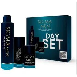 Kanna, Beauty Geschenkset, Sigma Men Day Set zestaw żel do mycia ciała i włosów 200ml + krem do rąk 100ml + krem na dzień 50ml (Körperpflegeset)