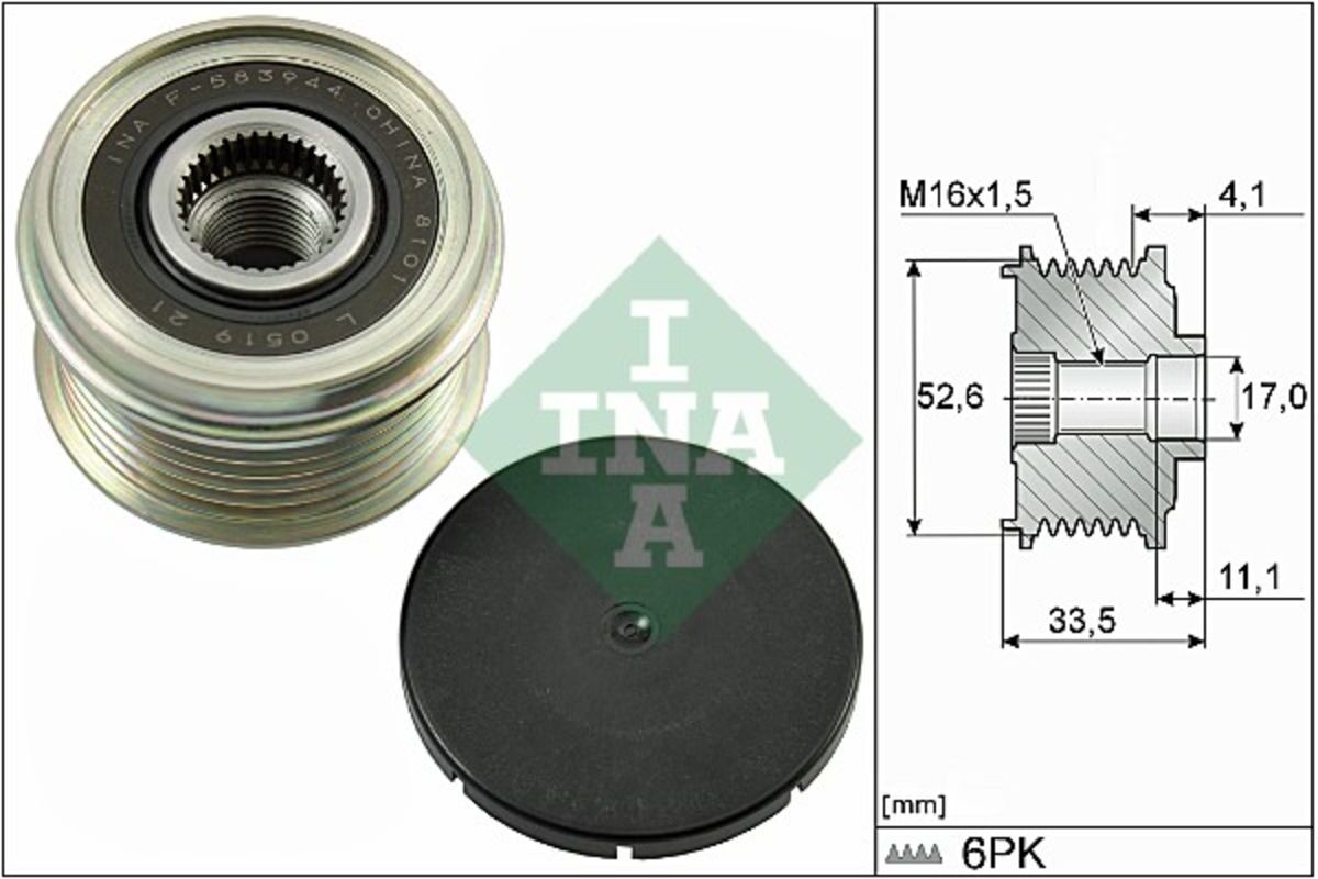 Schaeffler Ina Generatorfreilauf INA 535 0025 10