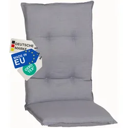 NYVI Gartenstuhl-Auflage Barcelona – Hochlehnerauflage für Gartenstühle Anzahl:1x;Dessin:Mittelgrau