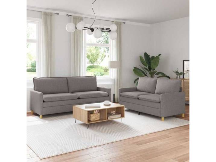Ensemble de Canapés 2 pc Taupe Tissu 3417142