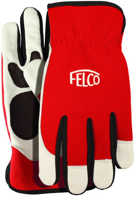 Gants de travail, rouge et blanc, en cuir de vachette, taille M Felco (Felco 702 M)