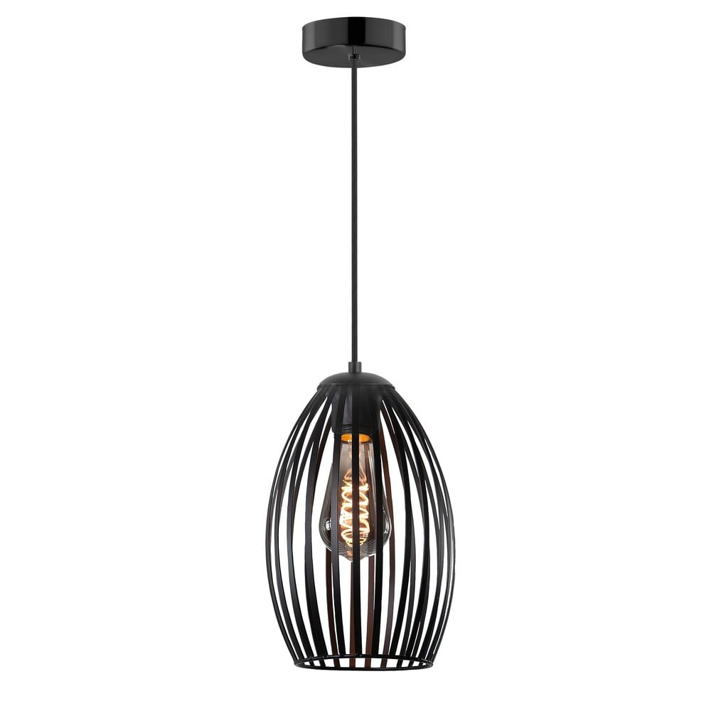 Highlight Hanglamp Gabbia zwart 1-lichts metalen industrieel design