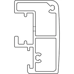 HSK Ersatzteile Rahmenoberprofil, gerade für Eckeinstieg, Alu Silber-matt, E55240-2-01 E55240-2-01