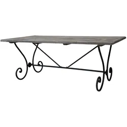 Chic Antique Alter französischer Tisch, 200 x 100 x 77 cm, antique natur