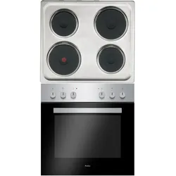 Amica EHE 932 000 E, Backofen + Herd Einbau, Silber, Schwarz