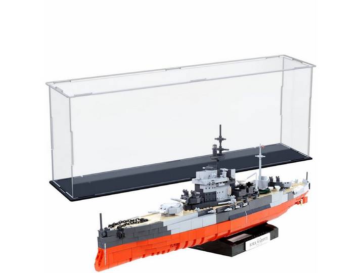 FiguWorld GmbH Vitrine Acryl Vitrine für COBI 4820 HMS Warspite B/T/H 690x140x240 mm