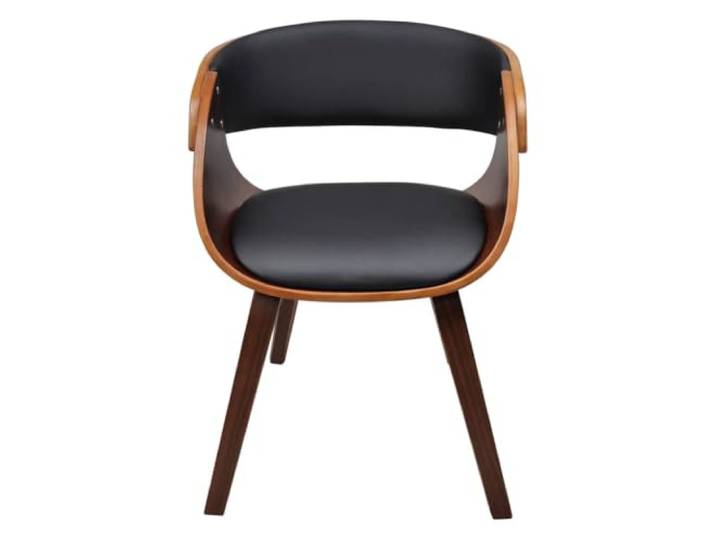 POUFGDR Essstuhl, gebogenes Holz und Kunstleder Massivholzrahmen, weiche Polsterung, bequemer Sitz, einfache Reinigung, moderner Stil