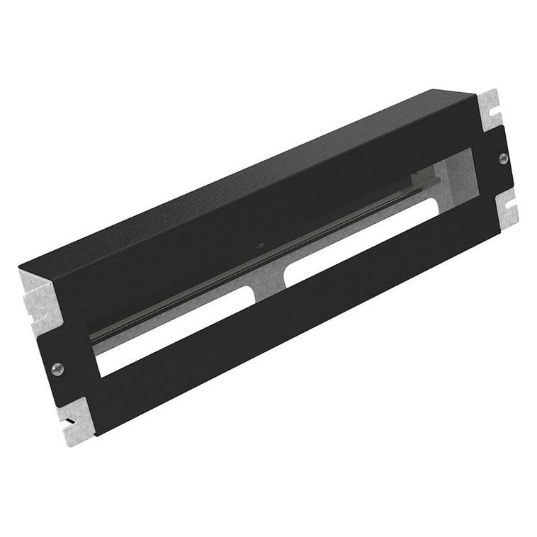 Solarix Installation panel 3U with DIN rail for 19" rack, BK RAL9005 (80138325)