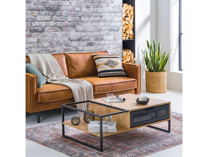 Table basse 110 x 37 x 69cm Marron/Marron