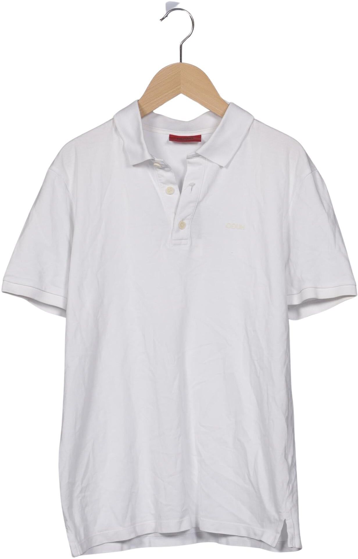 Hugo by Hugo Boss Damen Poloshirt, Weiß, Gr. S, Baumwolle - Second Hand