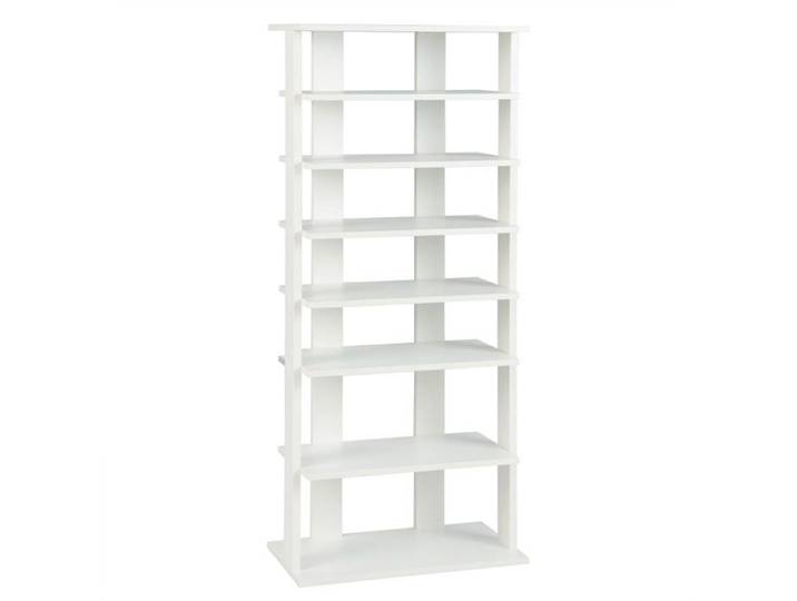 Bibliothèque - HELLOSHOP26 - Range-chaussures vertical - Bois blanc - 7 niveaux - Anti-basculement