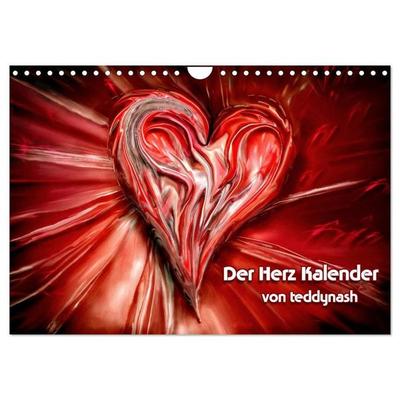 Der Herz Kalender (Wandkalender 2027 DIN A4 quer), CALVENDO Monatskalender