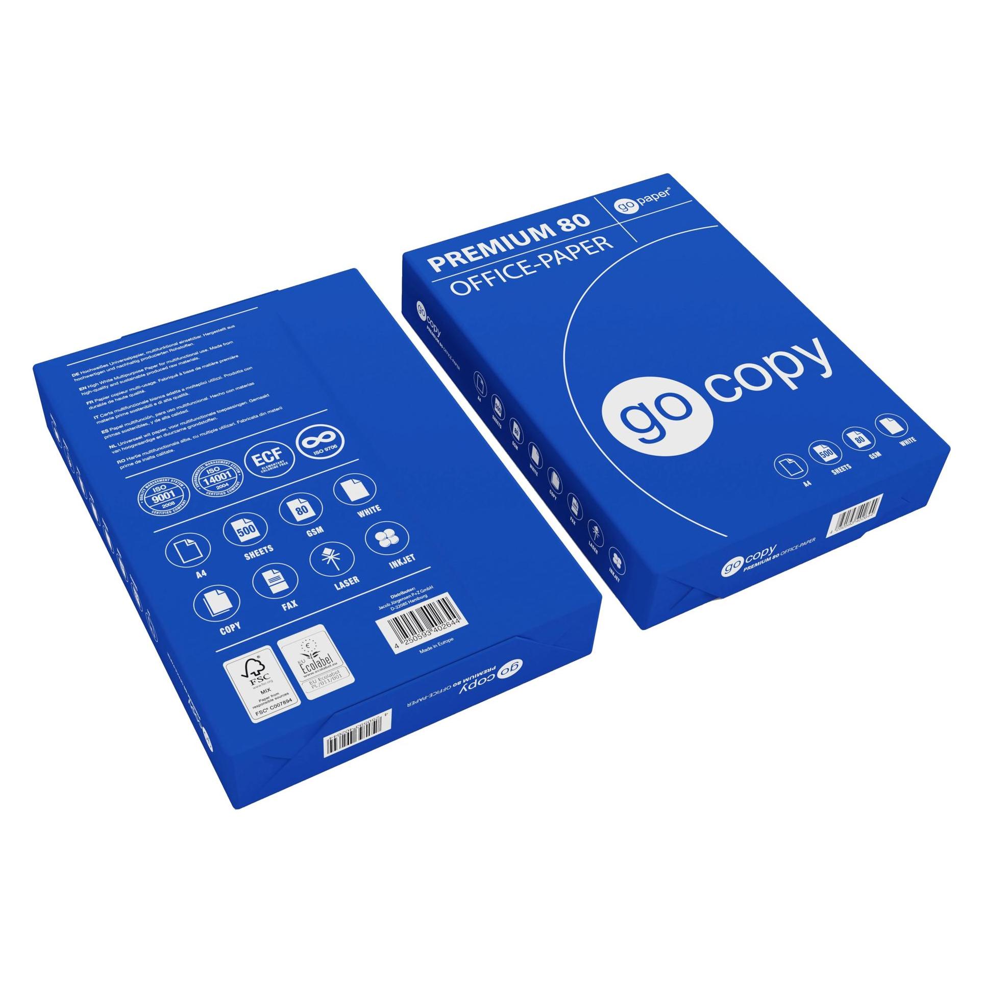 Go paper Kopierpapier Premium (A4, 500 Blätter, 80 g/m²) (70710710)