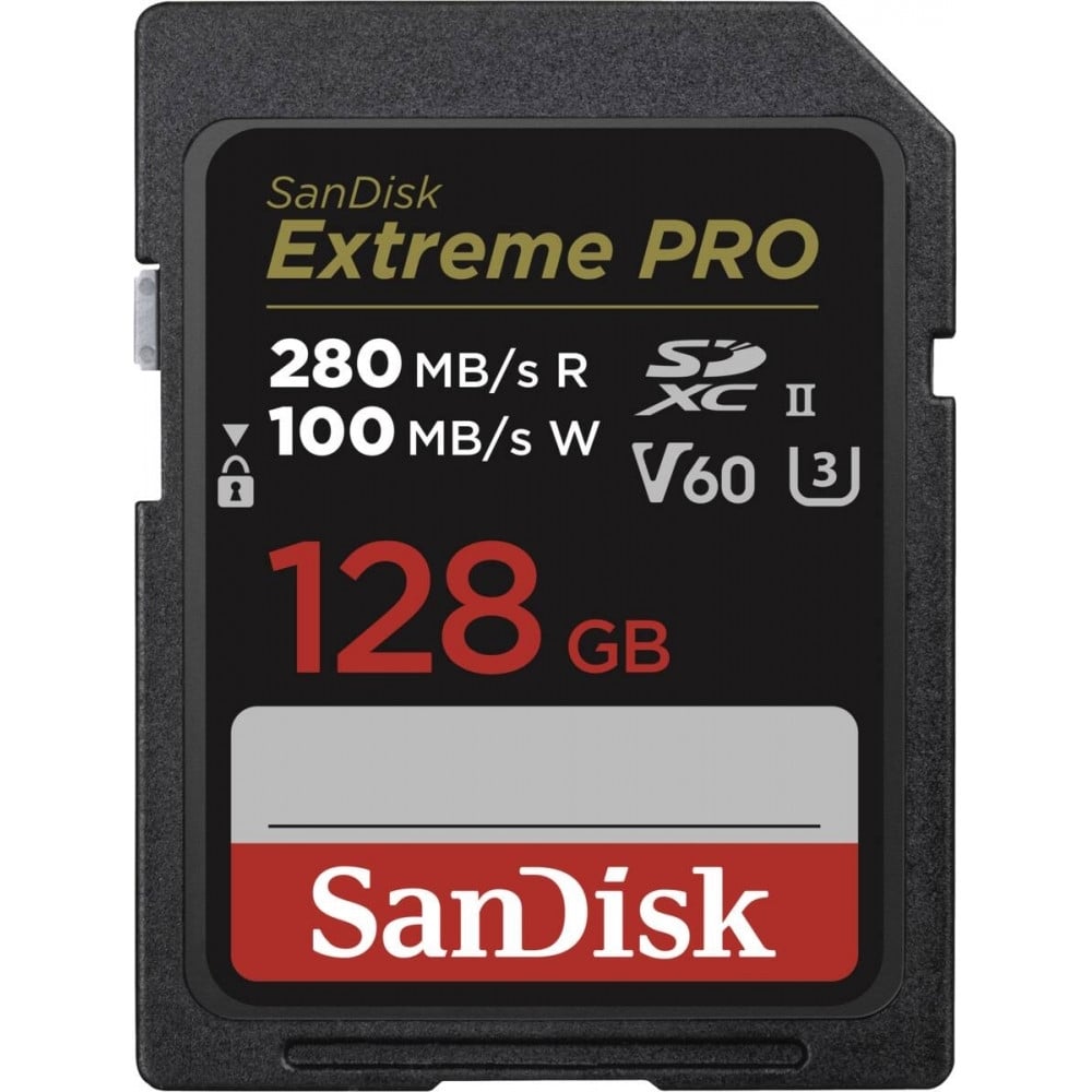SanDisk Extreme Pro SDXC UHS-II V60 MicroSD Kaart 128GB