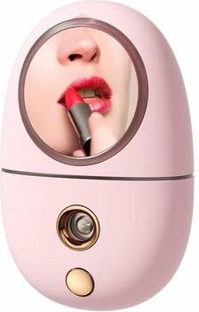 Everyday Crate GlowMist Portable Makeup Mirror Facial Mister With Nano Mist Sprayer pink