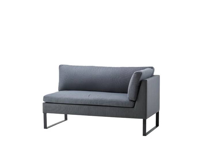 Cane-line Canapé modulaire Flex Grey, gauche, incl. coussins
