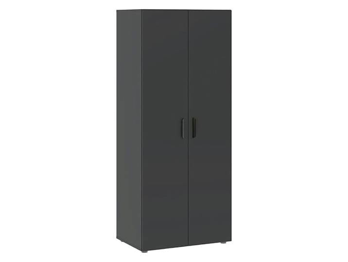 Armoire 2 portes en bois noir anthracite