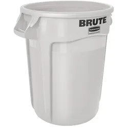 Mülltonne Rubbermaid Brute Container 121 L weiß mit Handgriffen, sehr widerstandsfähig