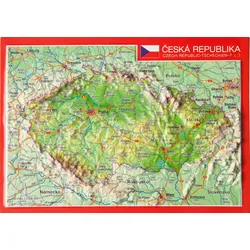 Georelief Reliefpostkarte Tschechien - STK - bunt