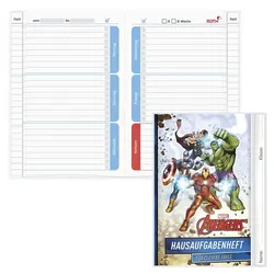 ROTH Hausaufgabenheft Marvel Avengers für clevere Faule liniert DIN A5
