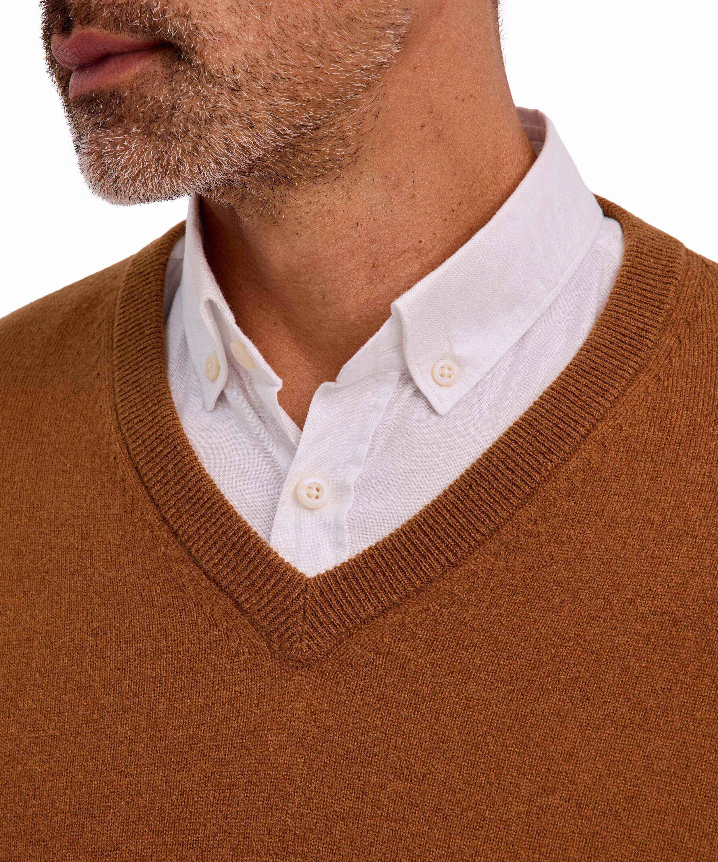 Strickpullover FALKE "Pure Lambswool", Herren, Gr. S, tawny (5124), Pullover Strickpullover
