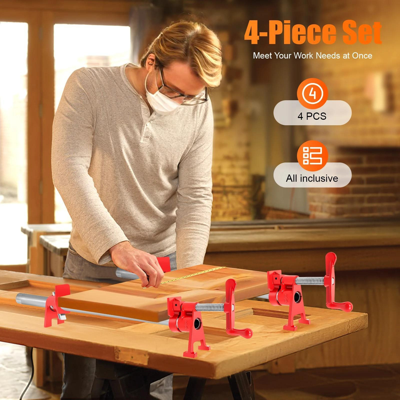 StarTech Ronde beitelset voor houtbewerking - 4 stuks - Rood