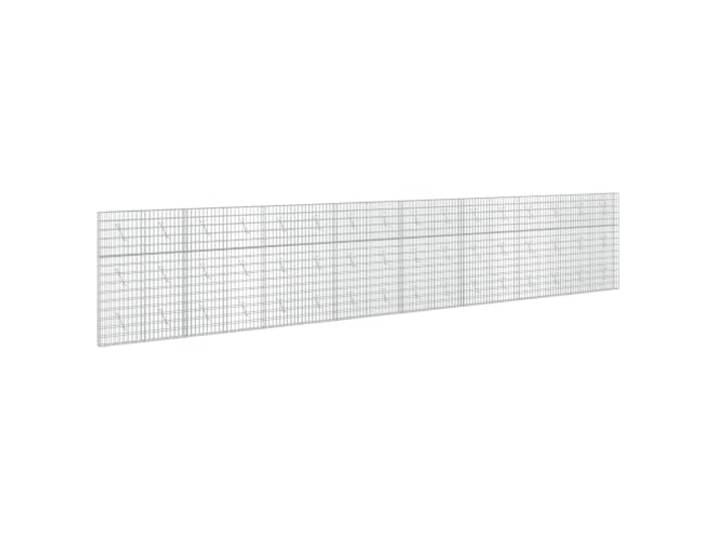 Gabion aus verzinktem Stahl, 800 x 10 x 150 cm, Maschenweite: 5 x 10 cm Verzinkter Stahl, Draht 3,5 mm, Maschen 5 x 10 cm, Haken und Clips, Outdoor, Garten, Landschaftsbau, Heimwerker