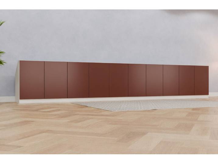 Schrank nach Maß - RAL 8012 Rotbraun - 88x500x62cm - Individuell konfigurieren