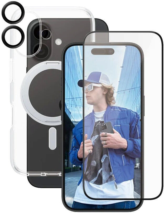 iPhone 16 - CARE by PanzerGlass Ceramic Bundle - Gennemsigtig