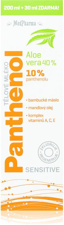 MedPharma Panthenol 10% Sensitive Intensive Feuchtigkeit spendende Körperlotion mit regenerierender Wirkung 230 ml
