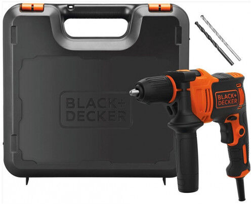 BLACK &amp; DECKER Black &amp;amp; Decker BEH550K-QS Perceuse visseuse a percussion (17Nm/550W), coffret